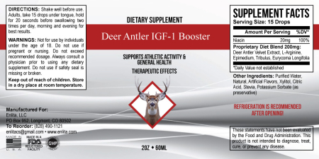 Deer Antler IGF-1 Booster Drops 2 oz.